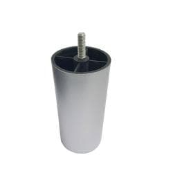 Meubelpoot grijs rond Ø 6 cm en hoogte 12 cm  van kunststof (M8)