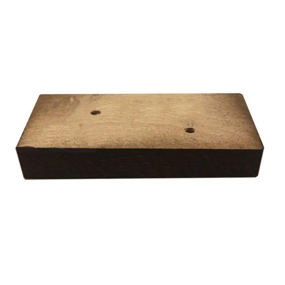 Meubelpoot bruin rechthoek 13 bij 6 cm en hoogte 2 cm van massief hout Meubelpoot bruin rechthoek 13 bij 6 cm en hoogte 2 cm van massief hout