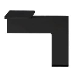 Stalen meubelpoot zwart design 14 bij 1,5 cm en hoogte 14 cm 