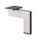 Stalen meubelpoot rvs look design 14 bij 1,5 cm en hoogte 14 cm