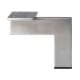 Stalen meubelpoot rvs look design 14 bij 1,5 cm en hoogte 14 cm