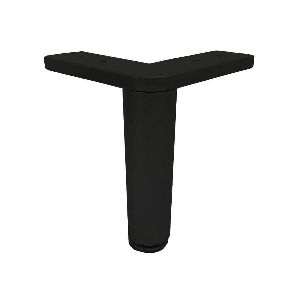 Stalen meubelpoot zwart rond ø 13 cm en hoogte 15 cm Stalen meubelpoot zwart rond ø 13 cm en hoogte 15 cm