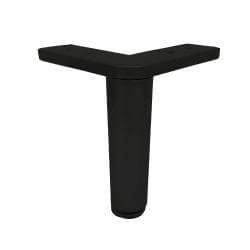 Stalen meubelpoot zwart rond ø 13 cm en hoogte 15 cm 