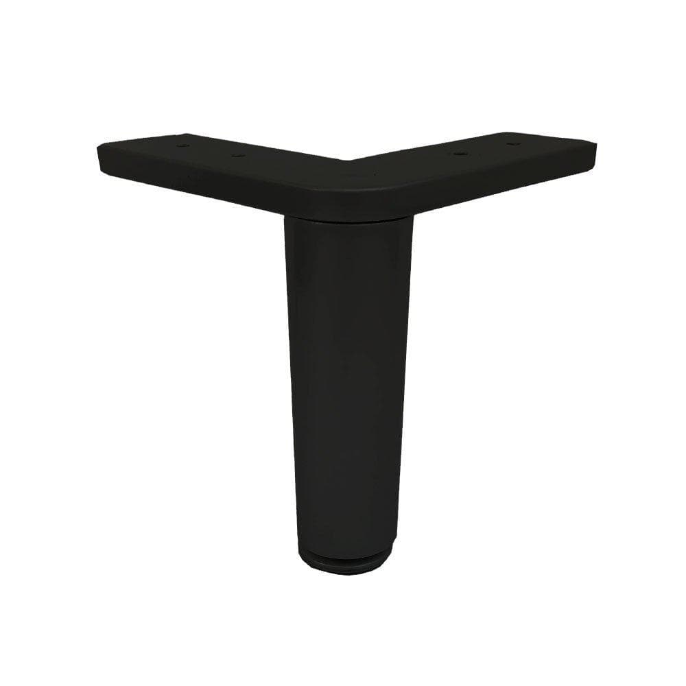 Stalen meubelpoot zwart rond ø 13 cm en hoogte 12 cm Stalen meubelpoot zwart rond ø 13 cm en hoogte 12 cm