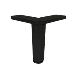 Stalen meubelpoot zwart rond ø 13 cm en hoogte 12 cm 