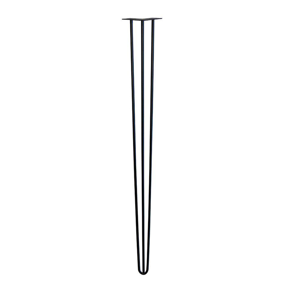 Zwarte massieve 3-punt hairpin tafelpoot 120 cm