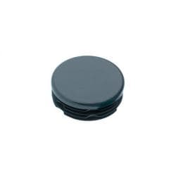 Inslagdop/meubeldop zwart rond Ø 3,5 cm en hoogte 0,4 cm  van kunststof - 8 stuks