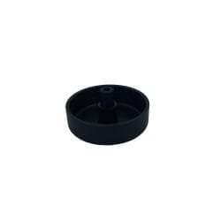 Meubelpoot zwart rond Ø 5 cm en hoogte 1,5 cm  van kunststof - 4 stuks