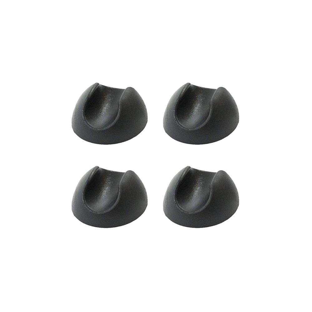 Vloerbeschermer zwart hairpin Ø 1,2 cm en hoogte 1 cm van kunststof - 4 stuks Vloerbeschermer zwart hairpin Ø 1,2 cm en hoogte 1 cm van kunststof - 4 stuks