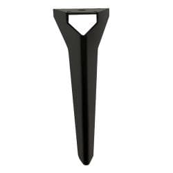 Stalen meubelpoot zwart design 7,5 bij 9 cm en hoogte 17 cm