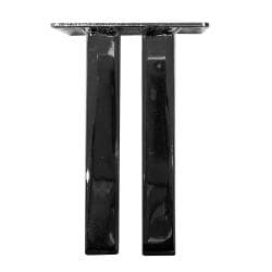 Stalen meubelpoot chroom vierkant 5 bij 2 cm en hoogte 13 cm 