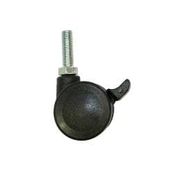 Meubelwiel zwart rond Ø 5 cm en hoogte 4,5 cm  van massief kunststof (M8) 