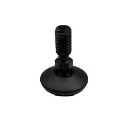 Stalen meubelpoot zwart rond ø 3 cm en hoogte 10 cm 