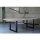 Stalen U tafelpoot 76 bij 10 cm en hoogte 72 cm zwart (4 x 10 cm)