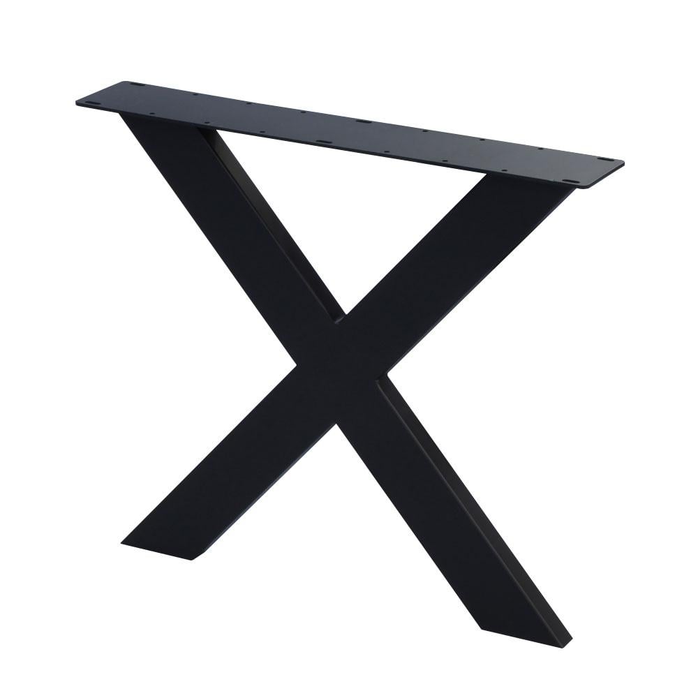 Dagaanbieding - Zwarte X tafelpoot 72 cm (koker 10 x 4) dagelijkse koopjes