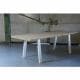 Stalen tafelpoot wit trapezium 80 bij 10 cm en hoogte 72 cm  (4 x 10 cm)