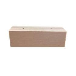 Rechthoekige blanke houten meubelpoot 6 cm