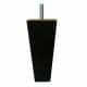 Meubelpoot zwart taps 5,5 bij 5,5 cm en hoogte 13 cm  van massief hout (M8)