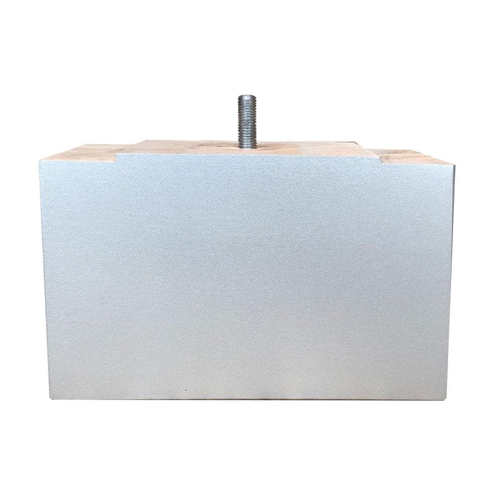 Rechthoekige grijze houten meubelpoot 11 cm (M8)