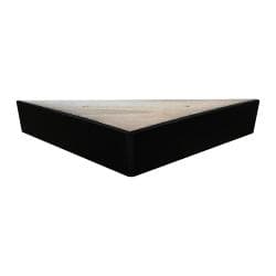 Meubelpoot zwart hoek 15 bij 15 cm en hoogte 3 cm  van massief hout