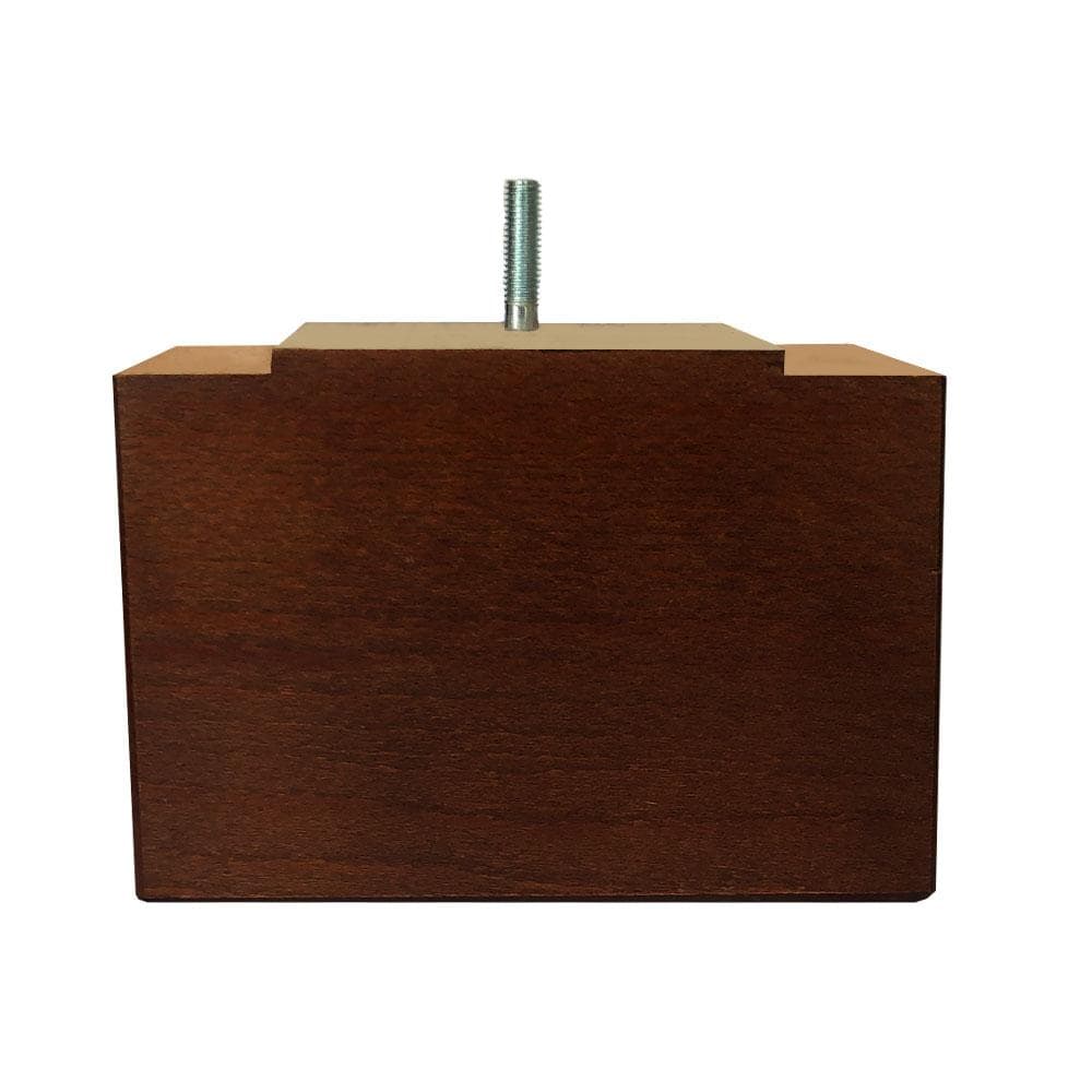 Rechthoekige bruine houten meubelpoot 11 cm (M8)