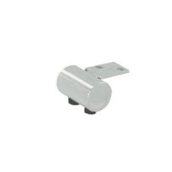Stalen meubelpoot chroom rond 2,5 bij 4 cm en hoogte 2,5 cm 
