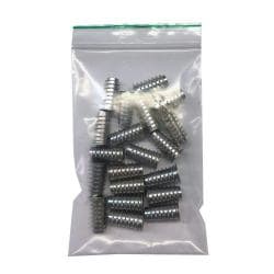 Rampamoer messing rond Ø 1,2 cm en hoogte 1,3 cm  van massief messing (M8)  - 20 stuks