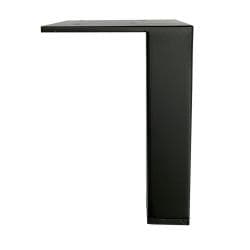 Stalen meubelpoot zwart vierkant 3 bij 3 cm en hoogte 14 cm 