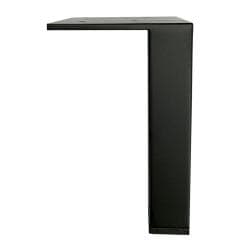 Stalen meubelpoot zwart vierkant 3 bij 3 cm en hoogte 17 cm 