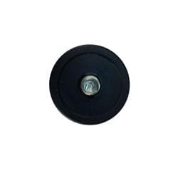 Stalen meubelpoot zwart rond ø 5 cm en hoogte 9 cm  (M10) 