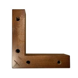 Bruin houten hoekmeubelpoot 10 cm