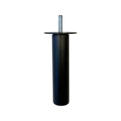 Stalen verstelbare meubelpoot zwart rond ø 3 cm en hoogte 11,5 cm  (M8) 