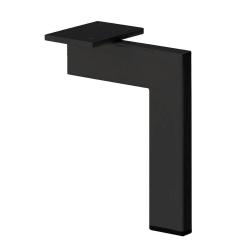 Zwarte design hoek meubelpoot 21 cm