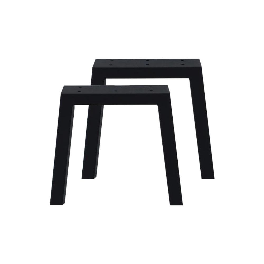 Stalen tafelpoot zwart trapezium 39 bij 4 cm en hoogte 40 cm (4 x 10 cm) - 2 stuks Stalen tafelpoot zwart trapezium 39 bij 4 cm en hoogte 40 cm (4 x 10 cm) - 2 stuks