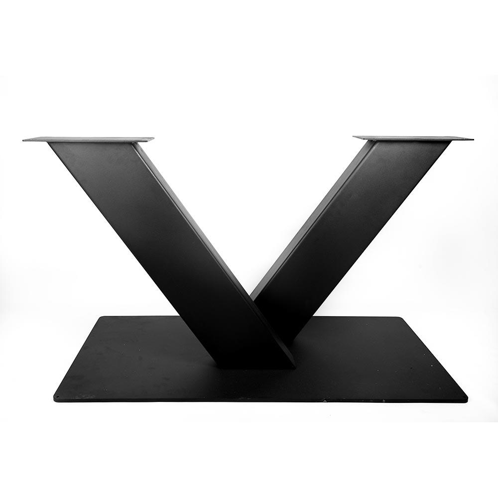 Dagaanbieding - Zwarte gekruiste V tafelonderstel 73 cm (koker 20 x 10) dagelijkse koopjes