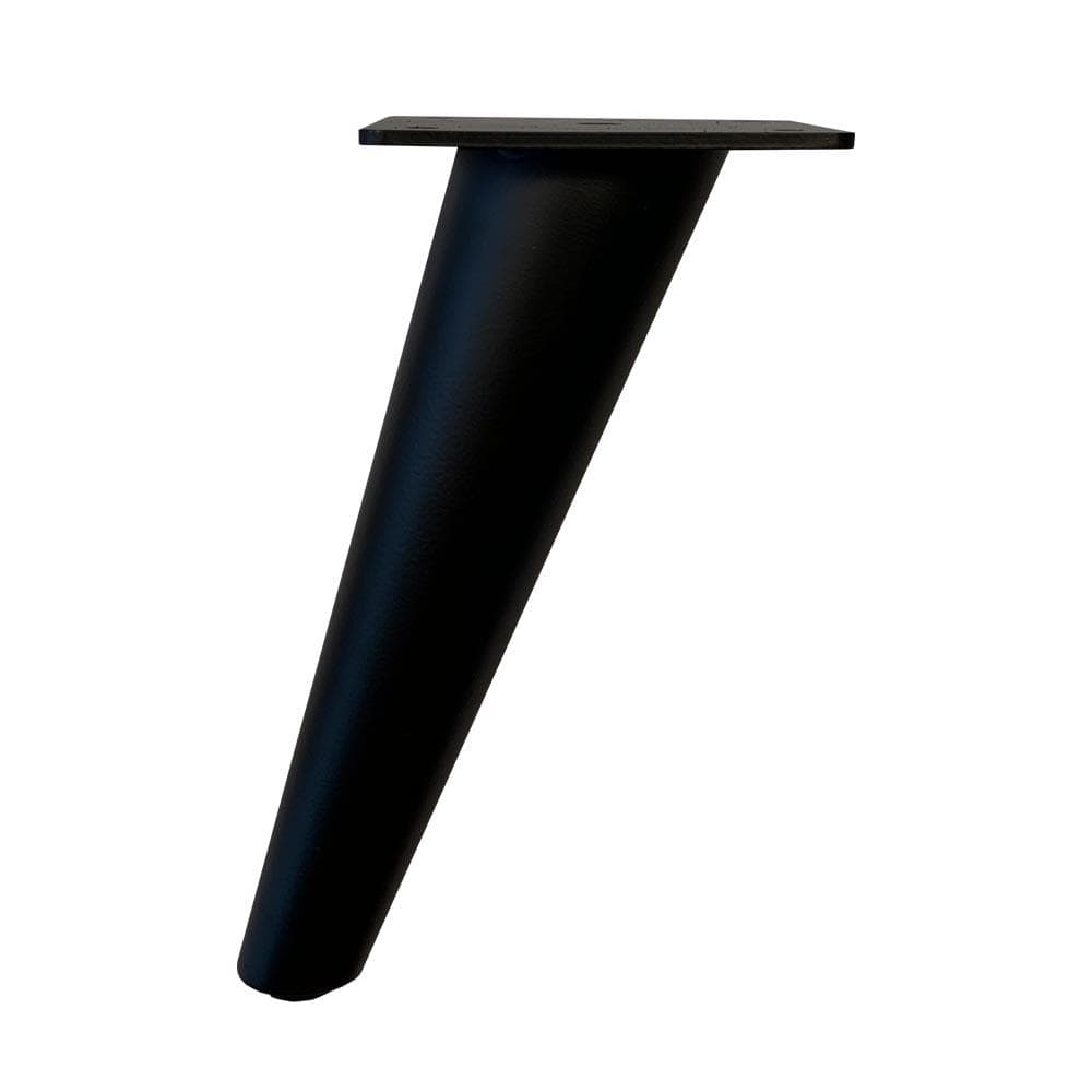 Stalen meubelpoot zwart conisch ø 5 cm / 2,5 cm en hoogte 18 cm Stalen meubelpoot zwart conisch ø 5 cm / 2,5 cm en hoogte 18 cm