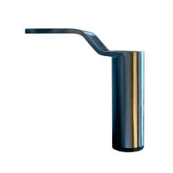 Stalen meubelpoot rvs look rond ø 3,8 cm en hoogte 14 cm 