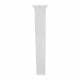 Stalen tafelpoot wit taps 75 bij 10 cm en hoogte 72 cm  (4 x 10 cm) - 2 stuks