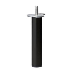 Stalen meubelpoot zwart rond ø 3 cm en hoogte 17 cm  (M8)