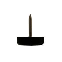 Glijder zwart rond Ø 2 cm en hoogte 0,6 cm  van kunststof - 20 stuks