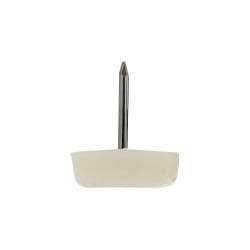 Glijder wit rond Ø 1,8 cm en hoogte 0,6 cm  van kunststof - 20 stuks