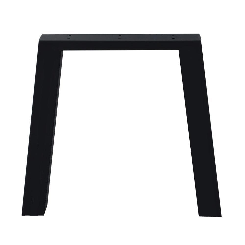 Stalen tafelpoot zwart trapezium 80 bij 10 cm en hoogte 72 cm (10 x 10 cm) Stalen tafelpoot zwart trapezium 80 bij 10 cm en hoogte 72 cm (10 x 10 cm)