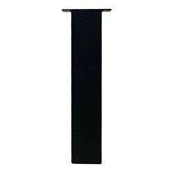 Set 4 zwarte vierkanten rechte tafelpoten 43 cm (koker 8 x 8 cm)