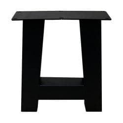 Set stalen A bankpoten 38 bij 8 cm en hoogte 43 cm zwart (8 x 8 cm) - 2 stuks