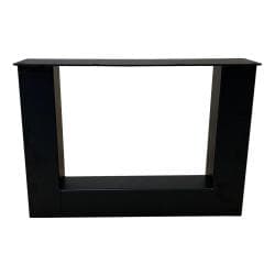 Stalen U tafelpoot zwart 55 bij 8 cm en hoogte 40 cm  (8 x 8 cm) - 2 stuks