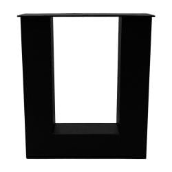 Set zwarte U tafelpoten 43 cm (koker 8 x 8)