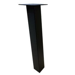 Set stalen schuine tafelpoten zwart vierkant 8 bij 8 cm en hoogte 72 cm  (8 x 8 cm) - 4 stuks