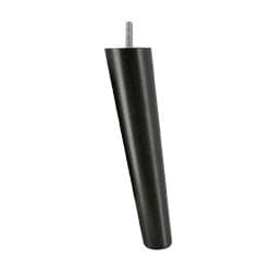 Schuine meubelpoot zwart conisch Ø 5 cm / 3,5 cm en hoogte 32 cm  van massief hout (M8)