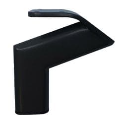 Stalen meubelpoot zwart design 11,5 bij 2 cm en hoogte 12 cm 