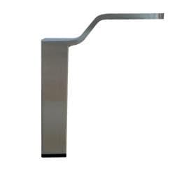 Stalen meubelpoot rvs look vierkant 3 bij 3 cm en hoogte 15 cm  (3 x 3 cm)